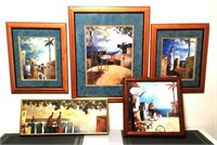Five Framed Prints of Same Artist