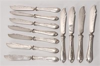 Set of Ten German Silver Knives,