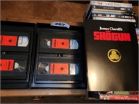 SHOGUN BOXED SET VHS TAPES IN HOLDER