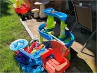 Lot of assorted pool toys and accessories