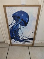 Framed Jellyfish picture. 16" x 25"
