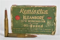 (20rds) Remington Kleanbore 270 Winchester Ammo