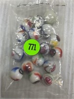 CASE XX MARBLES - 17 MARBLES TOTAL