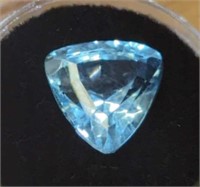 Blue topaz gemstone