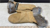 Leather Gauntlets w/Fur Trim
