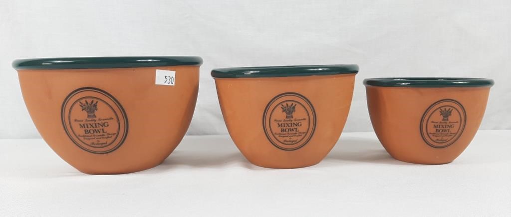 Terracotta mixing bowls Made in Portugal