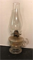 Antique clear Glass Kerosene oil wick Burning