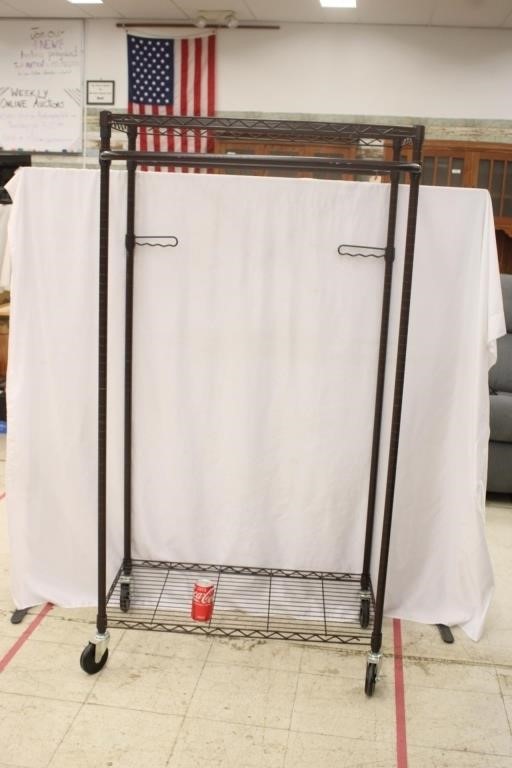 Rolling Clothes Rack ~ 35" x 24" x 66.5"