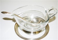 Sterling Spoon w/ Rimmed Sterling Gravy & Rimmed