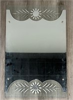 Art Deco Decorative Etched Glass Mirror