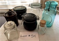 Stoneware/Glass Storage Contaners (7)