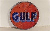 Unused Gulf Motor Oil Sign 12"D
