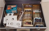 Case Of Hockey & Baseball Cards And Coin Holders