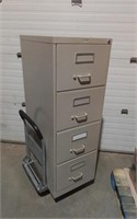 Metal 4-Drawer Filing Cabinet 18x26.5x52"H