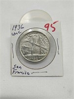 1936 San Francisco commemorative half-dollar UNC