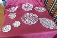 Decorative glass dishes - one bowl possibly