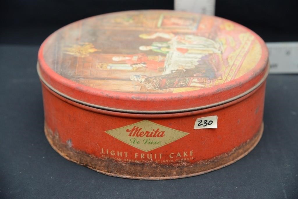 METAL MERITA FRUIT CAKE TIN