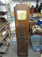 Antique & Unique Tall Floor Clock With Radio
