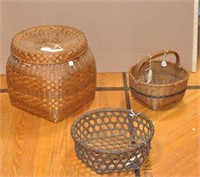 Three Splint Baskets