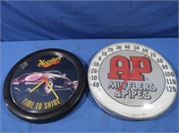 Meguiars Clock, AP Mufflers Thermometer