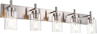 VINLUZ 5 Lights Bathroom Vanity Light Fixture