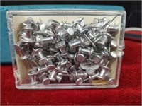 Box of Push Pins Steel Point Plastic Head