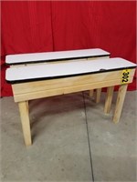 2- Porcelain top benches   [pick up only]
