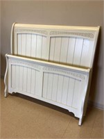 Sleigh bed, cream, cottage colour 54” double