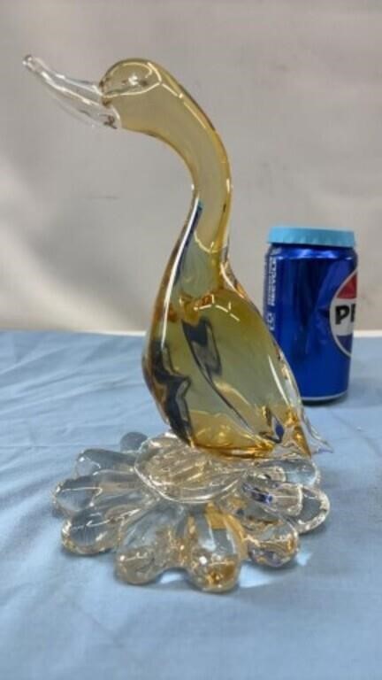 Vintage 50s Venetian Glass Murano Glass Duck