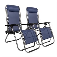 N8146  Zimtown Folding Lounge Chair, Outdoor, 2PCS