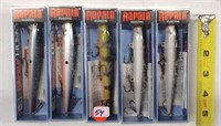 5 Rapala Fishing Lures H-13- new in pkgs.