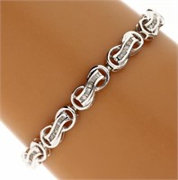 2.40 Ct Diamond Infinity Link Bracelet 14 Kt