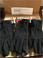Lot of 3 Black Fleece TouchScreen Gloves Size XL