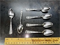 Ornate 6pc Rogers A1 Spoon Set