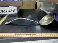 Large Ornate Sterling Silver Serving Ladle