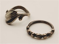 (KK) Sterling Silver Rings (sizes 5 and 6) (4.6