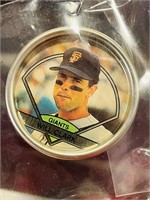 1990 Topps Coins Baseball Card Will Clark