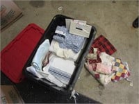 tote & box of all linens