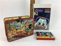 Mickey Mouse metal lunchbox (very rusty).  Mickey