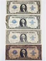 (4) 1923 $1 Silver Certificate, Horse Blanket