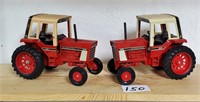 Two International 1086 tractors