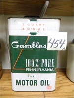 Gambles Motor Oil 2 Qt. Oil Can
