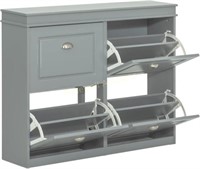 Sobuy BLACK Shoe Cabinet 4 Drawers