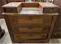 Antique Victorian Mahogany Drop Center Dresser