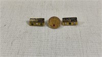 3 10K Yellow Gold Pins From Banks