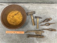 Vintage Gold Pan & Tools