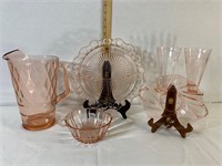 Pink Depression Glass Lot