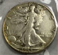 Lot 22- 1944-S Silver Walking Liberty Half 90% S