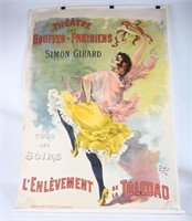 1890s 'L' ENLEVEMENT de la TOLEDAD OPERA POSTER