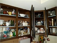 Glassware Galore, contents of 4 upper kitchen